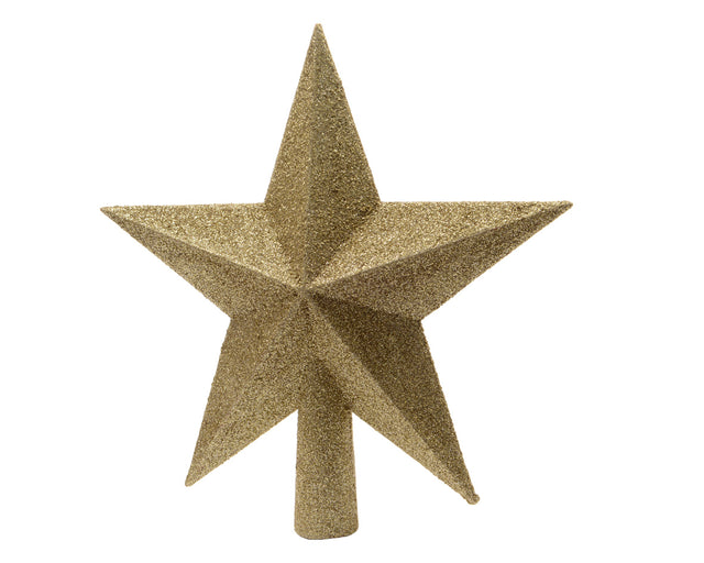 Star Treetopper Glitter Light Gold 4.2X19X19Cm