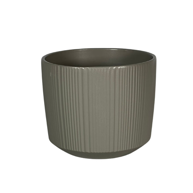 Flowerpot Stoneware 15cm - D/Gray