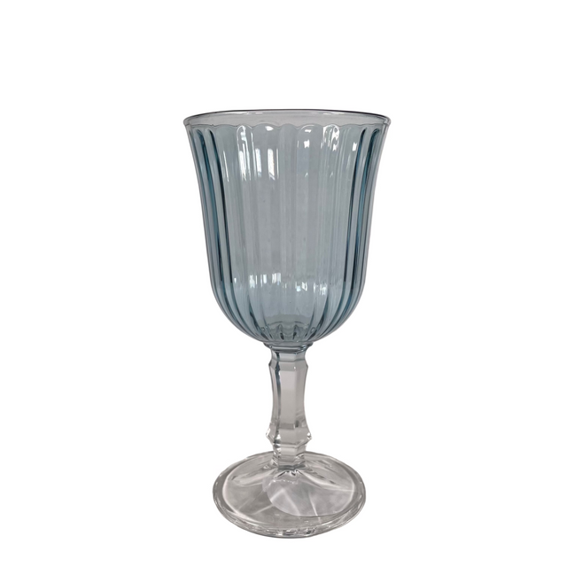 (046000420)WINE GLASS 240ML - BLUE