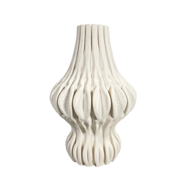 Ceramic Ribbed Vase 24x36cm