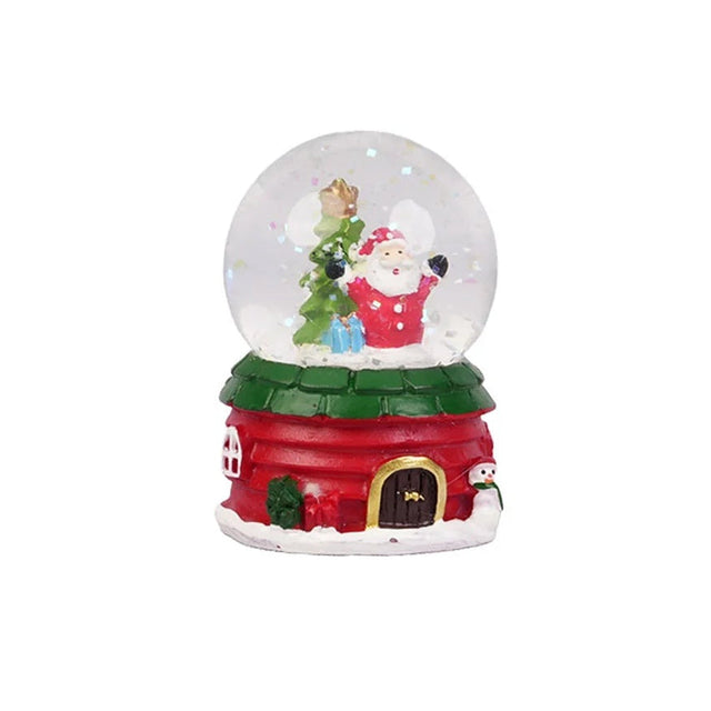 Snowglobe 4.5x4.5x6cm - Santa waving