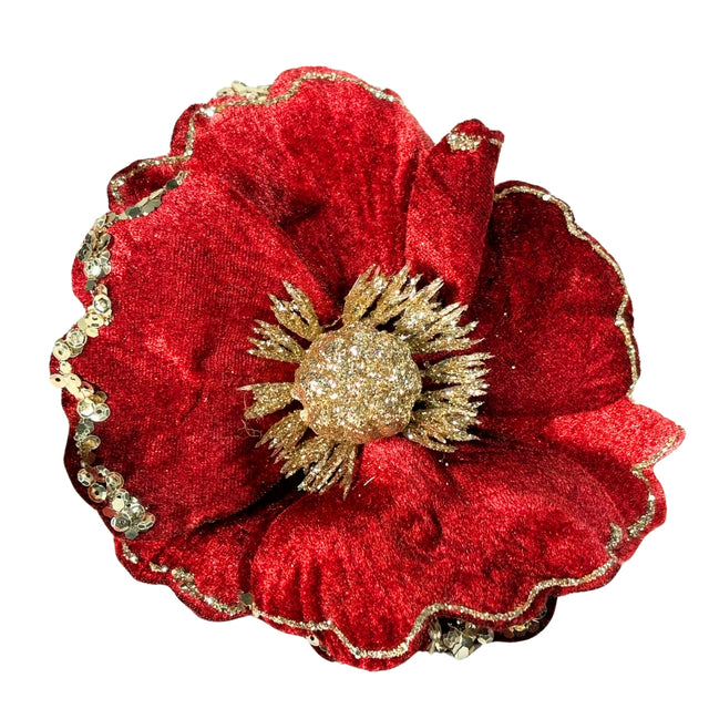 Magnolia on clip red 12x14cm
