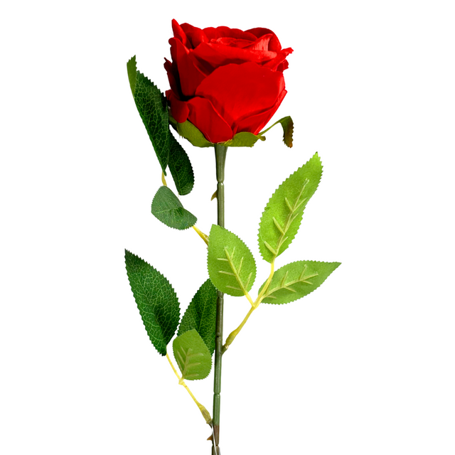 Artificial Velvet Rose Red 60cm