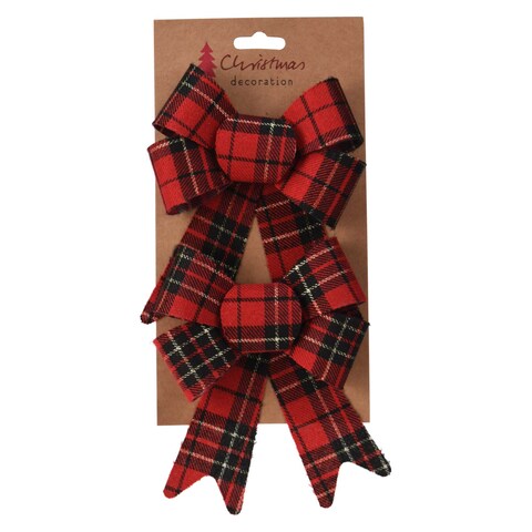 Bow Set 2, PVC, In Check design,13X17cm