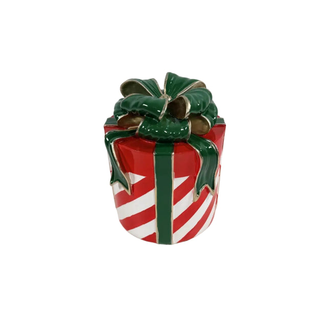 Red Stripped Christmas Gift Box 16x21cm