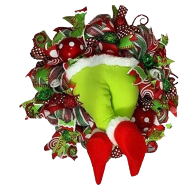 Grinch Wreath (Green) - 40x20cm