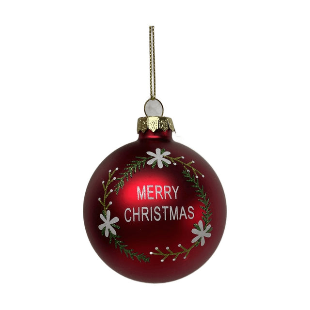 Xmas Ball Merry Christmas 80Mm
