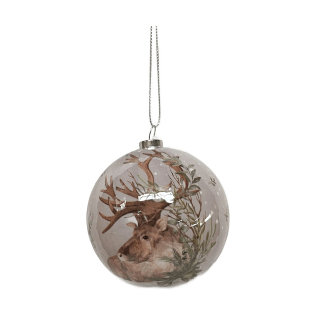 Xmas Ball 8Cm Reindeer