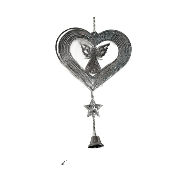 Silver Hanging Heart Ornament