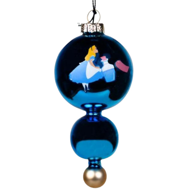Alice In Wonderland 3-in-1 Blue Xmas Bauble