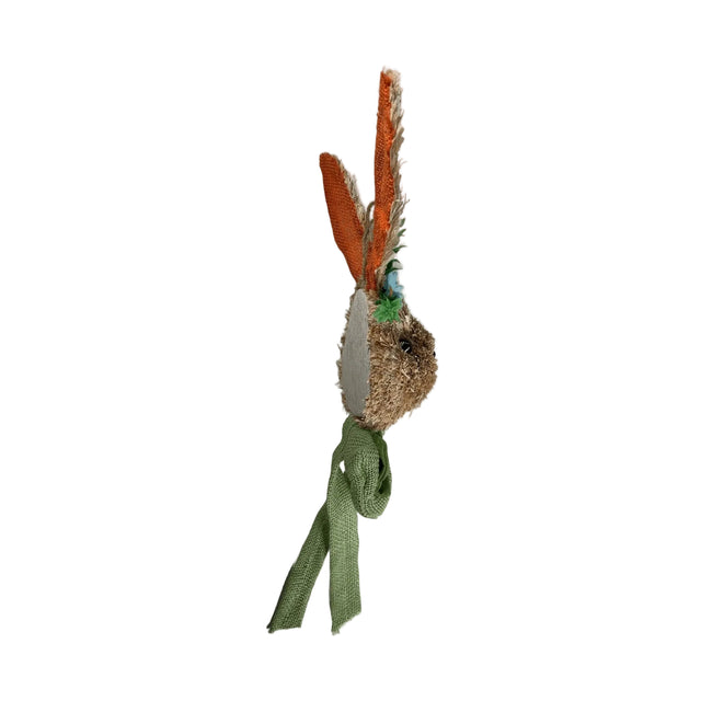 Rabbit head with green bow 59x16cm