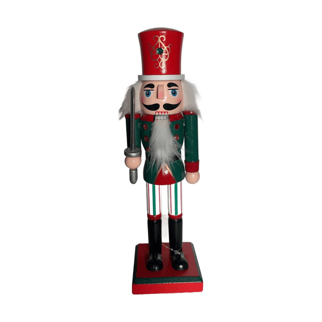 Nutcracker 25Cm - Red And White Top Hat