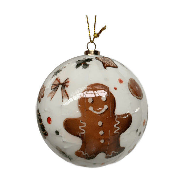 (APF648890-2)BAUBLE 10CM - GINGERBREAD MAN