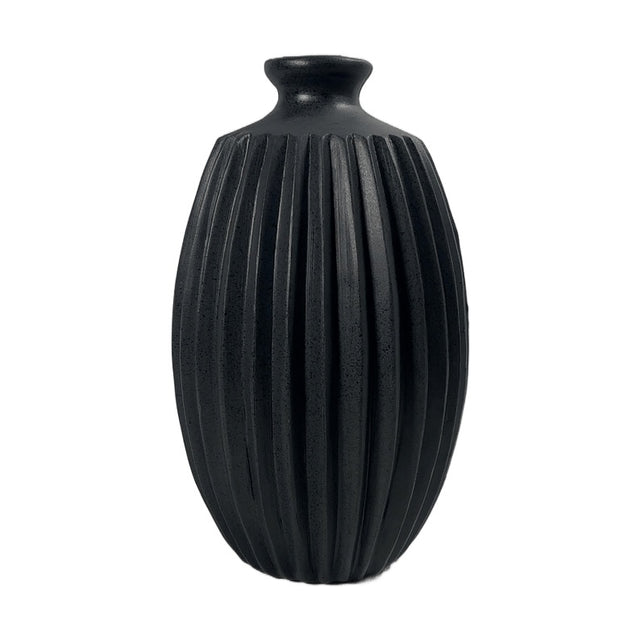 Vase Polystone 12x12x20Cm - Black
