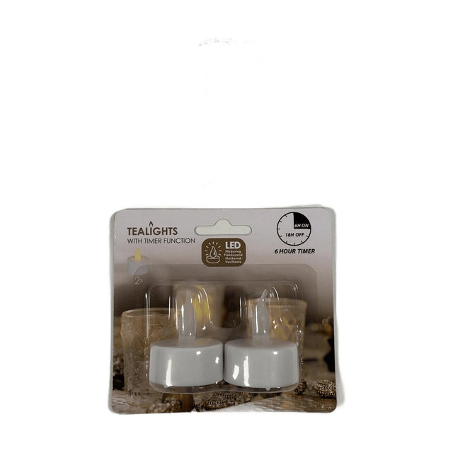 (AX5991300)TEALIGHT WITH LED SET OF 2