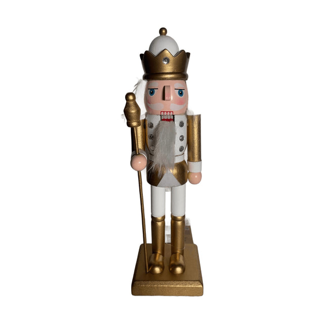 (ARD100200-1)NUTCRACKER 25CM GOLD - WITH STAFF