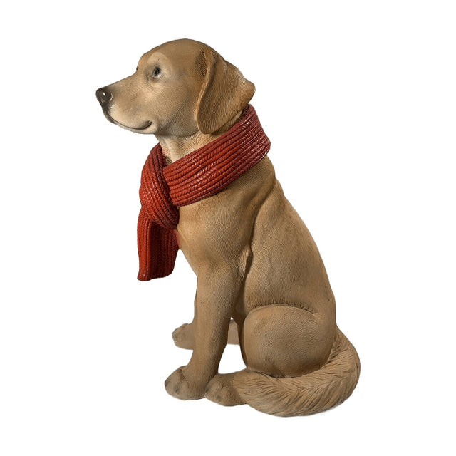 LABRADOR W ORANGE SCARF (LE TM4005)