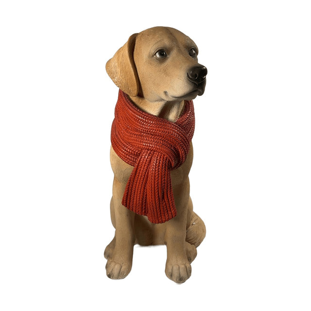 LABRADOR W ORANGE SCARF (LE TM4005)