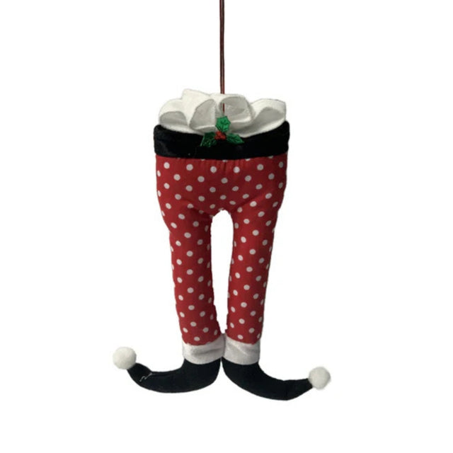 Hanging Legs With Dot White & Red 25.4Cm