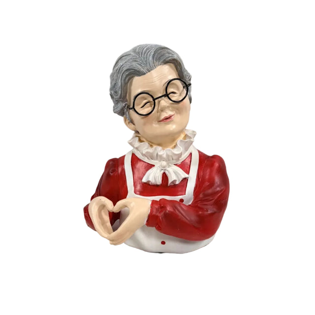 Mrs Clause With Heart Shaped Hands 19x18x23cm