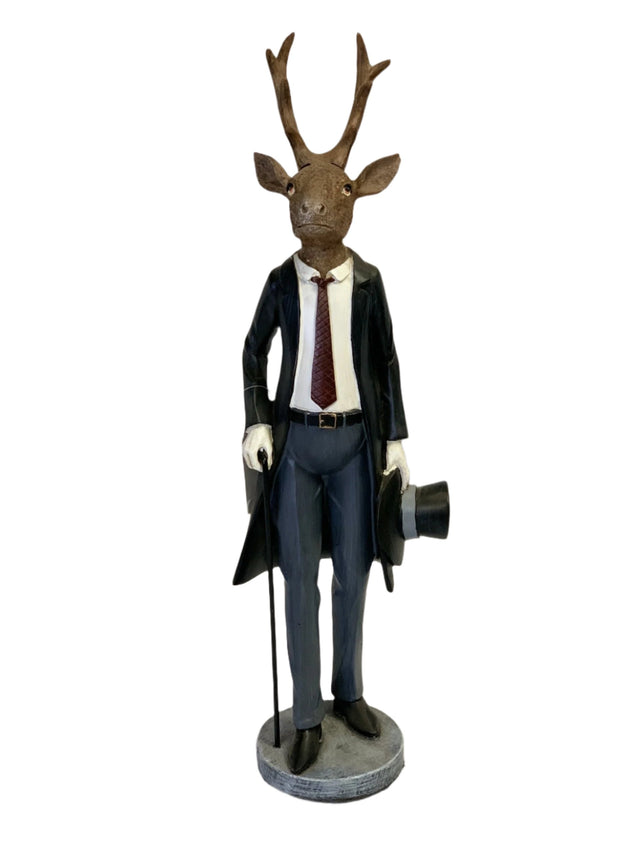 Statue Buck Gentleman 12X8.5X40.5Cm
