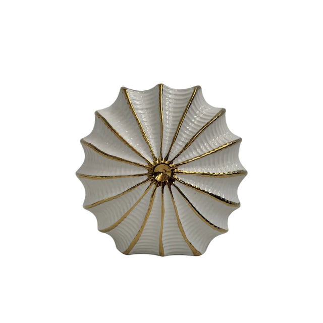 Gold And White Starfish Shaped Pot 23x24cm