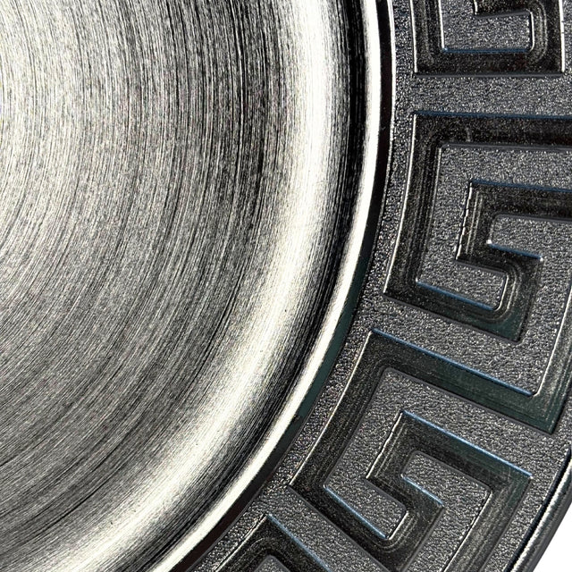 Underplate 32cm - Silver and white