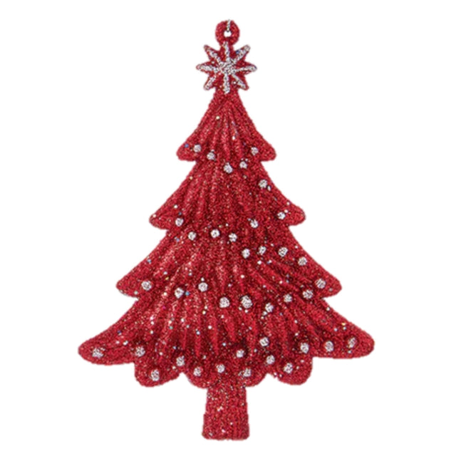 Red Christmas Tree Decoration With Bow