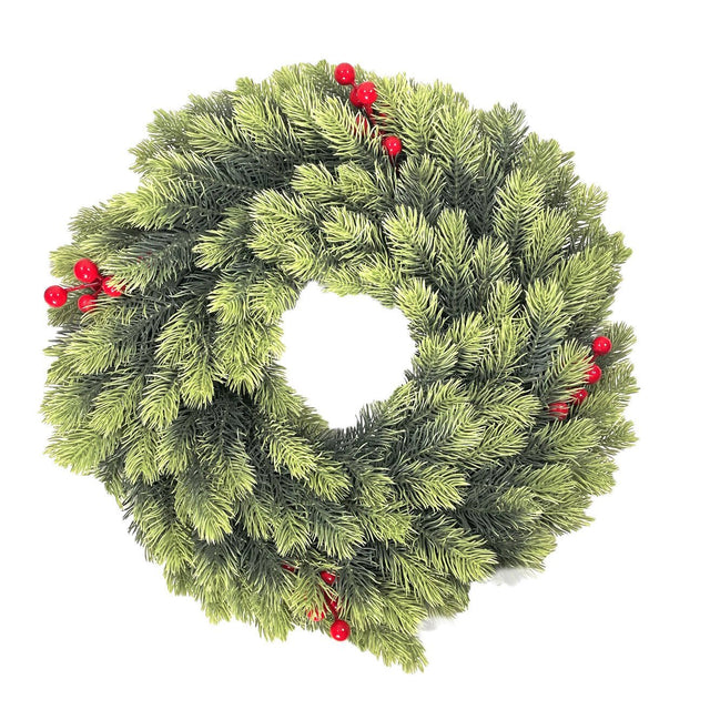 Green Wreath With Berries 40Cm