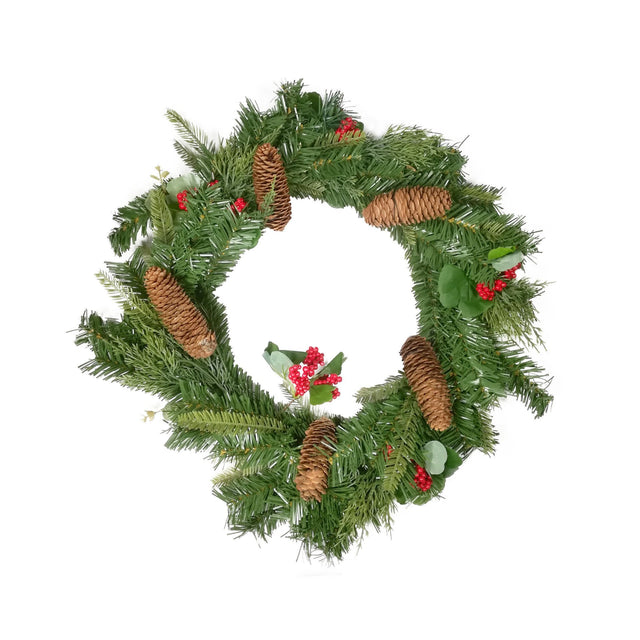 Wreath With Berries And Pinecones 60Cm