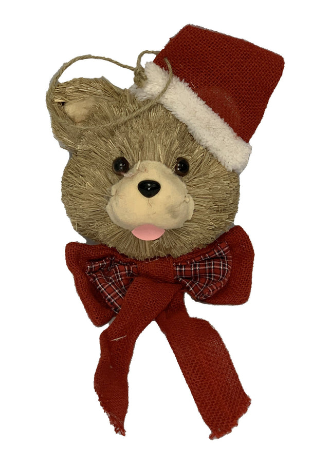 Christmas Decor Bear Red Scarf