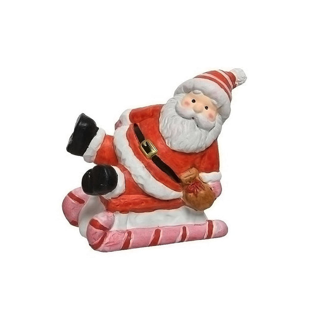 Santa With Candy Cane Sleigh