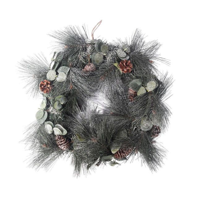 Wreath Frost Green 50Cm