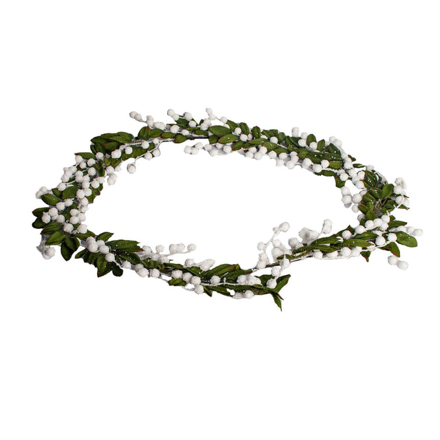 Christmas Garland Stem With White Berries (1.8m)