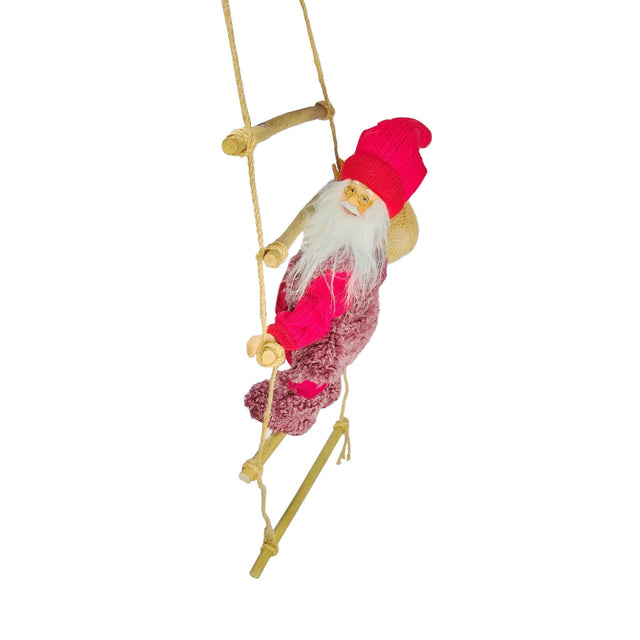 Red Santa Climbing 30Cm