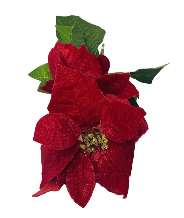 Poinsettia 7 Heads 46X20Cm Red