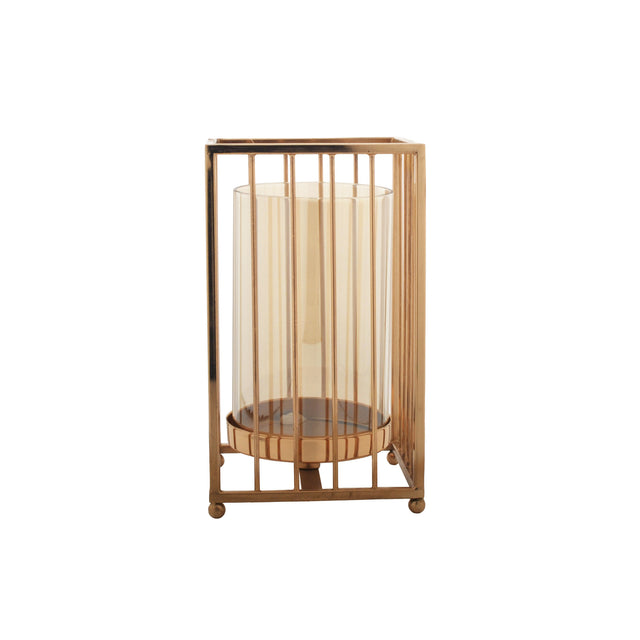 Large Golden Square Frame Candle Holder