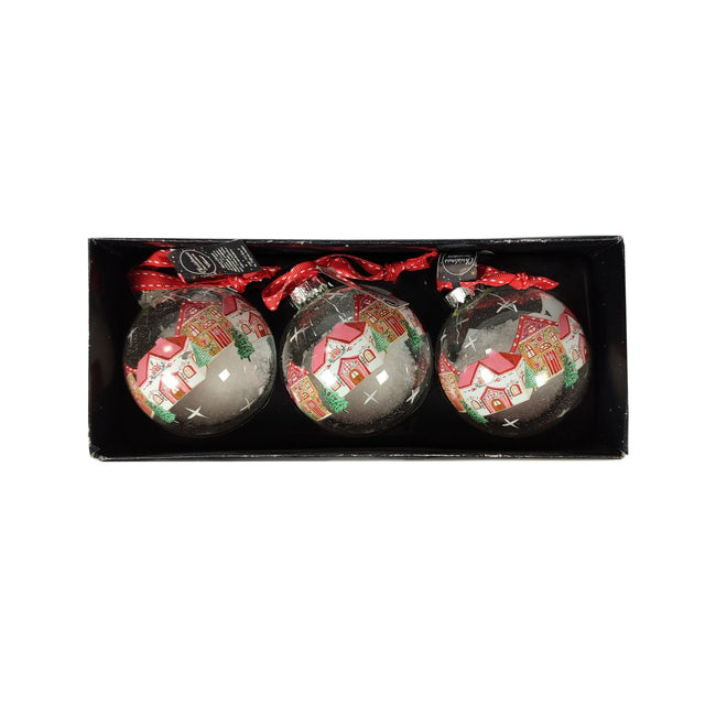 Gingerbread Bauble (Glass) 8cm - Box Of 3