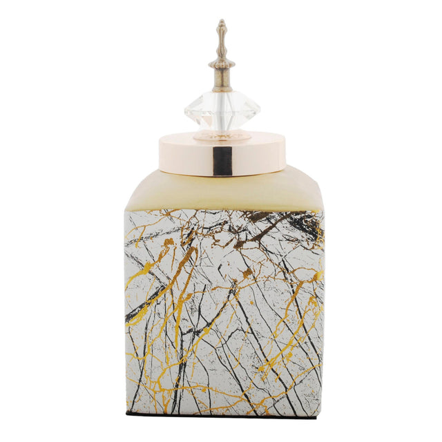 Square Shaped Ginger Jar 14x14x28cm