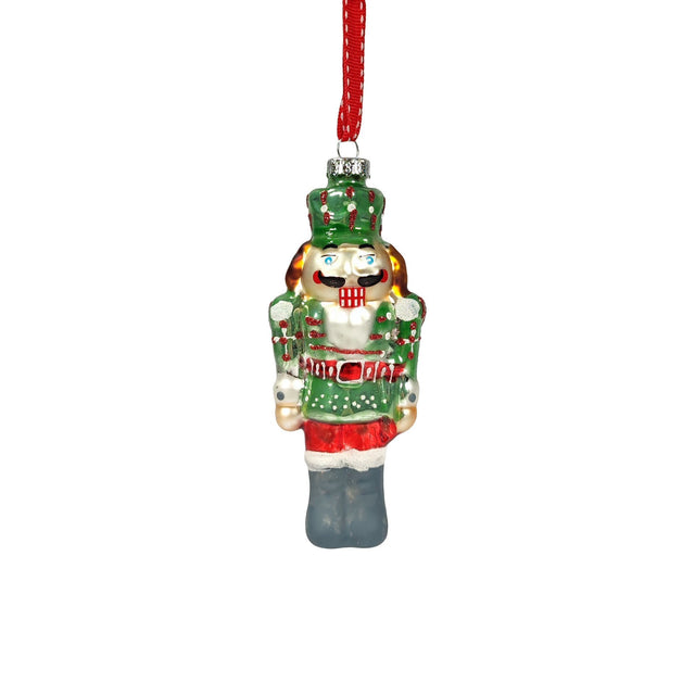 Nutcracker Glass With Green Hat 6X4X14Cm