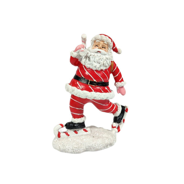 Santa Skating On Candy Cane Scates