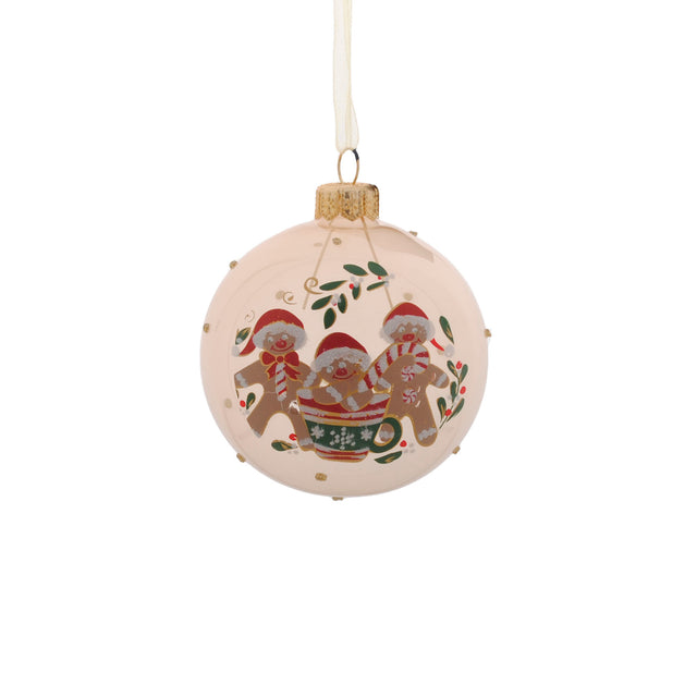 Bauble (Christmas Gingerbread Men) (Glass)