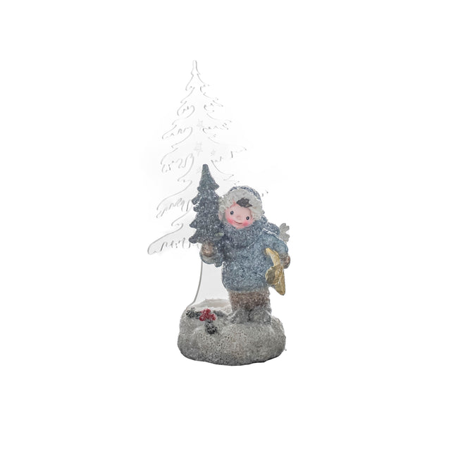 Boy With Tree 8.5X6.5X17Cm