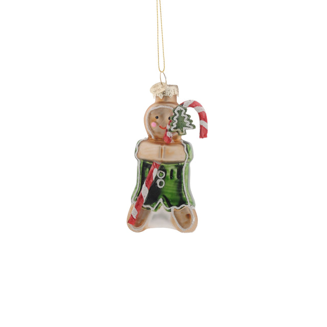Gingerbread Man Characters Glass Boy Figurine