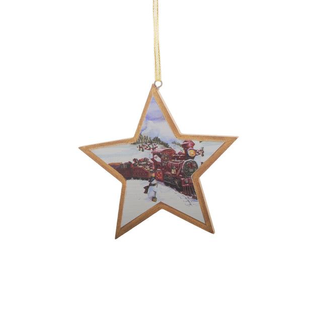 Star With Santa On Train