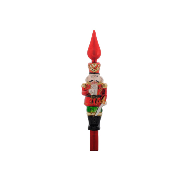 Nutcracker Tree Topper Red 5X6.5X29Cm
