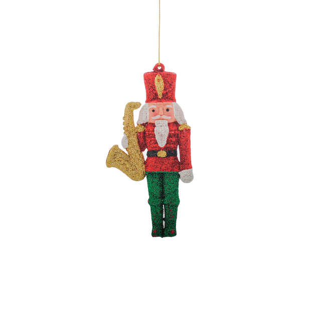 Plastic nutcracker with saxophone-6-5x1-7x12-8cm