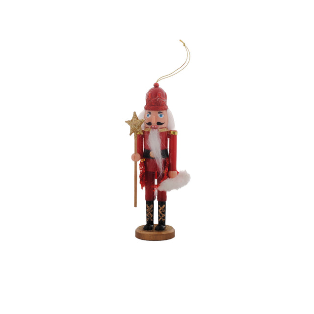Nutcracker With Glitter Red 6x5x17cm