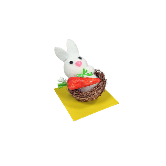 Easter Decor Bunny In Nest Figurine