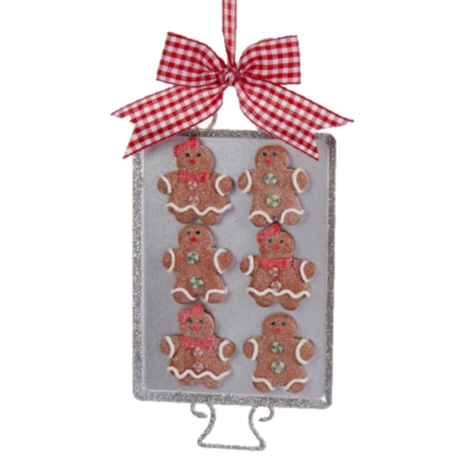 Biscuit Ornament (Gingerbread Men On A Tray)